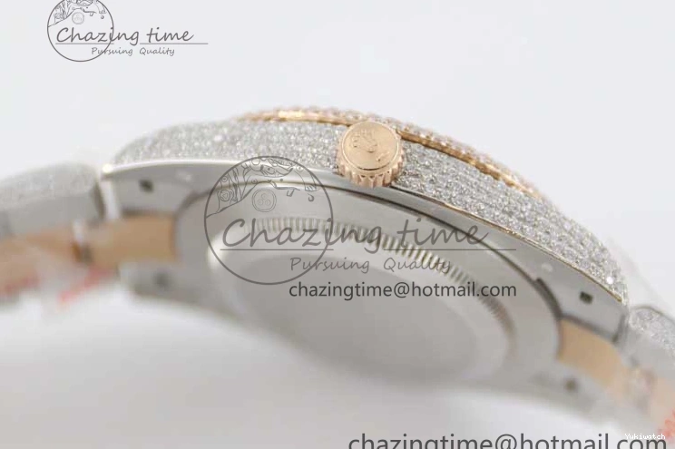 Markers Dial SS Edition A2824 Best Arabic Full on RG 41 Diamonds Bracelet TWF 1:1 Datejust 0313